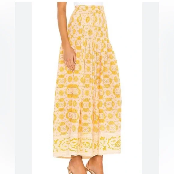 Free People Pink and Yellow Wide Leg Printed Pants - Picture 5 of 16